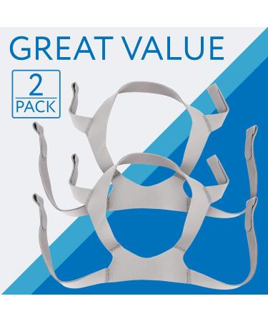 2 Pack Replacement Headgear for Resmed AirFit F20 (Large) CPAP Mask by Impresa - Compatible Nasal Pillow Strap for CPAP Users - Buy Online on GoSupps.com