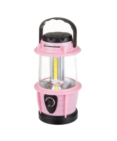 Wakeman Adjustable LED COB Outdoor Camping Lantern Flashlight with Dimmer Switch for Hiking Pink