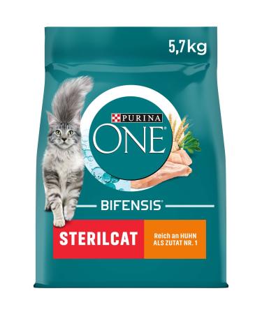 PURINA ONE BIFENSIS STERILCAT dry cat food for sterilized cats rich in chicken 1 pack (1 x 5.7kg) new version