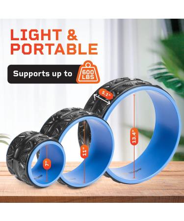 Lifepro Yoga Wheel Set of 3 for Pain Relief and Alignment - Back, Shoulder, and Neck - Pilates and Exercise Roller Wheel - Buy Online on GoSupps.com