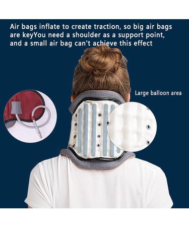 Adjustable Cervical Spine Traction Device - Airbag Neck Collar for Pain Relief & Decompression | 360 Support - Buy Online on GoSupps.com