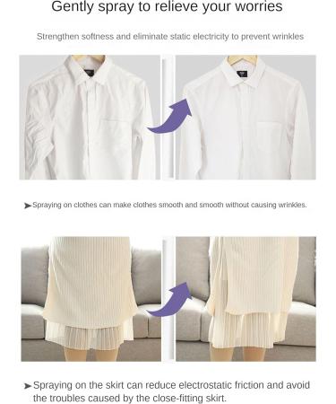 Antistatic Spray Softens Clothes Anti-Wrinkle and Anti-Static Professional Static Removal and Protection for Clothes - Buy Online on GoSupps.com