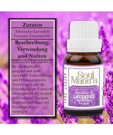 Soul Mantra Lavender Oil - Aromatherapy Essential Oil for Diffusers & Relaxation | 5ml 30ml Options - Buy Online on GoSupps.com