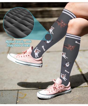 Compression Stockings for Men & Women - 20-30 mmHg Perfect for Running Travel Cycling Pregnancy - 6 Pairs S-M - Buy Online on GoSupps.com