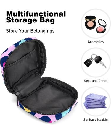Colorful Leopard Print Menstrual Cup Pouch | Sanitary Napkin Storage Bag | Nursing Pad Holder | Tampon Bags | Feminine Product Pouches | Portable Period Kit Bag - Color 4 - Buy Online on GoSupps.com