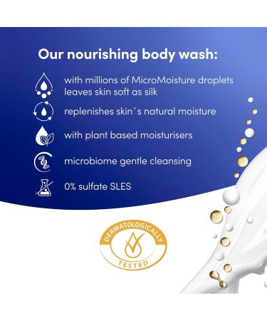 Dove Advanced Care Deeply Nourishing Body Wash body cleanser with skin-natural nutrients for instantly lotion-soft skin 400 ml - Buy Online on GoSupps.com