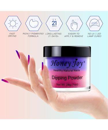 28g/Box Rose and Purple Color Change Dip Powder for Long-lasting Dipping Nails - No UV Light Needed | No.17 - Buy Online on GoSupps.com