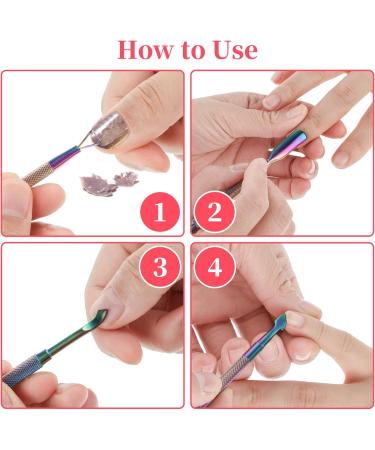 2PCS Stainless Steel Cuticle Pusher & Cutter Set for Manicure & Pedicure - Buy Online on GoSupps.com
