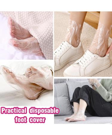 Disposable Boot Paraffin Wax Covers - 100 PC Clear Plastic Foot Masks for Spa & Foot Care Accessories - Buy Online on GoSupps.com