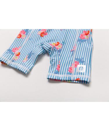 Bonverano Baby Girls Swimsuit UPF 50+ with Sun Cap, Blue Flowers, 2-3 Years - Buy Online on GoSupps.com