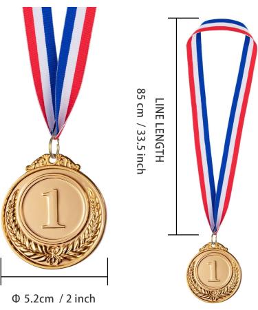 48 Pieces Gold Silver Bronze Winner Medals for Competitions - 2 Inches - Party Olympic Style - Buy Online on GoSupps.com