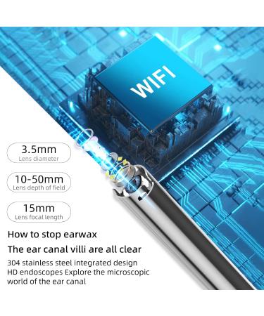 Wireless HD Ear Wax Removal Camera with 8 Cleaner Kit - Black-YY10 - Buy Online on GoSupps.com