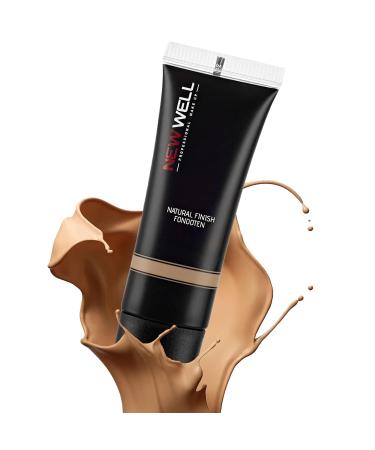 Newwell matt foundation: long -lasting smooth complexion high opacity light texture water -repellent SPF30 perfect cover for a flawless finish 30 ml (1 Pack) 02