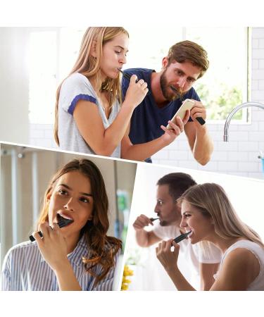 MOPIKO Travel Electric Toothbrush Kit - Sonic Rechargeable Toothbrush for Adults, Teens & Kids - Smart Whitening Power Toothbrush with USB-C (Black) - Buy Online on GoSupps.com