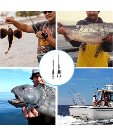 KINBOM 60pcs Stainless Steel Fishing Leader Line with Swivel Buckles - Ideal for Saltwater & Freshwater Fishing Tackle - Buy Online on GoSupps.com