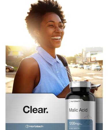 Horb ach Malic Acid Capsules | 1200mg | 250 Count | Non-GMO and Gluten Free Supplement - Buy Online on GoSupps.com