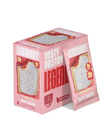 Legendary Foods 20 gr Protein Bar Alternative Tasty Pastry | Low Carb gluten free | Keto Friendly | No Sugar Added | High Protein Snacks | On-The-Go Breakfast | Keto Food - Strawberry (8-Pack) 2.2 Ounce (Pack of 8)