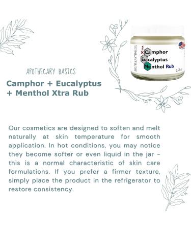 Camphor+Eucalyptus+Menthol Xtra Rub Handmade with Menthol Camphor & Eucalyptus Soothing & Refreshing 2.5 fl oz - Buy Online on GoSupps.com