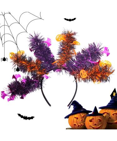 ZAGARO Halloween Pumpkin Headband Pumpkin Ghost Bat Skeleton Scary Long Strip Hair Bands - Halloween Headwear Cosplay Props for Favors Bat Pumpkin - Buy Online on GoSupps.com