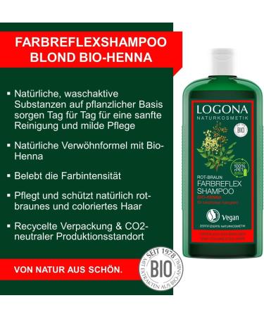 Logona Farbpflege Shampoo Henna 250 ml - Buy Online on GoSupps.com