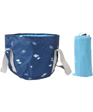 Portable Waterproof Collapsible Foot Bath Tub High Temperature Resistance Multi Purpose with Water Based Printing Sturdy Handle for Travel Picnic Camping (Navy Whale) - Buy Online on GoSupps.com