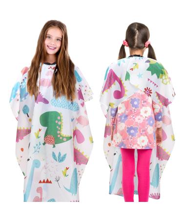 Faletony Kids Haircut Cloak - Waterproof Hairdresser Cape with Adjustable Snap Lock & Dinosaur Design - Buy Online on GoSupps.com