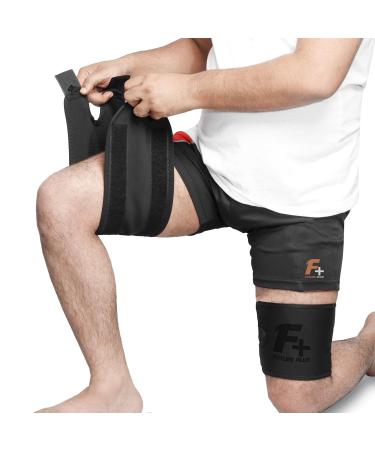 F+ Thigh Leg Support Brace Sleeve|Neoprene Compression Supports| Wrap Muscle Sprains Tendinitis Workouts Sciatica Pain