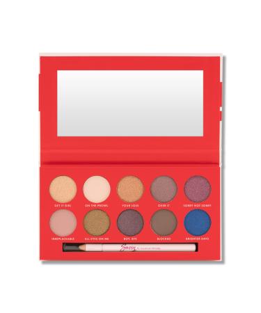 Sassy by Savannah Chrisley Bounce Back Queen Palette - Pigmented Matte and Shimmer Eyeshadow Shades - Comes with Black Eyeliner - Creates Attractive Bold Looks to Enhance Your Face - 2 pc Makeup Kit