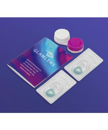 Buy Glamlens Adriatic Blue Colored Contact Lenses - Monthly Soft Hydrogel Lenses (2 Pieces) + Free Lens Container - Starch-Free & Natural Look - Buy Online on GoSupps.com