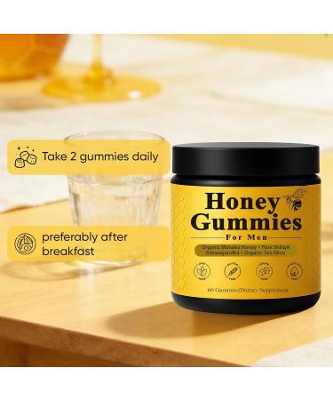 Dotkara Honey Gummies for Men Vitality Booster Manuka Honey Gummies with Shilajit Ashwagandha Sea Moss Improves Endurance Lowers Cortisol Reduces Fatigue Vegan Non-GMO (60 Gummies) (1) - Buy Online on GoSupps.com