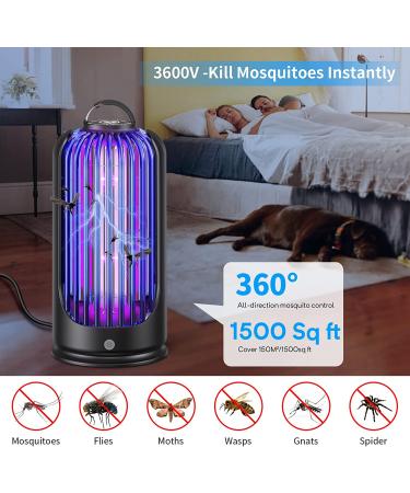 3600V Electric Bug Zapper - Indoor Outdoor Mosquito Killer with Waterproof Pest Control - 60inch USB Cable Included for Home, Patio, Backyard, Camping - Buy Online on GoSupps.com