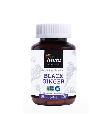 INCAS Organic Black Ginger 120 Vegan Capsules 500mg Each from Thailand Non GMO Verified Kaempferia Parviflora Thai Ginseng