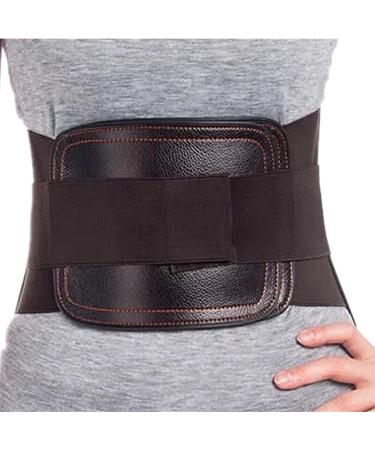 Samnuerly Leather Back Bandage Belt for Men & Women | Breathable Waist Support & Lumbar Cushion for Back Pain Relief | Small Size - Buy Online on GoSupps.com