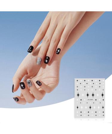 Abeillo 6 Sheets Nail Art Stickers Decals Self Adhesive Nail Stickers for Nail Art Star Heart Nail Decals Bow Nail Charms for Women Nail Decoration Supplies - Buy Online on GoSupps.com