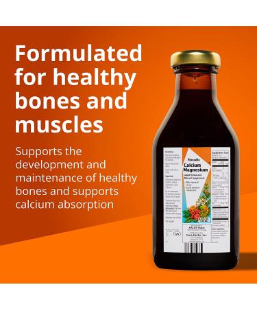 Gaia Herbs Floradix Calcium Magnesium with Vitamin D & Zinc 8.5 fl oz - Support Bone Health - Buy Online on GoSupps.com