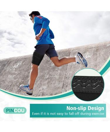Thigh Brace Support PINCOU 1 Neoprene Thigh Wrap Hamstring Compression Sleeves Adjustable Thigh Upper Leg Comp - Buy Online on GoSupps.com