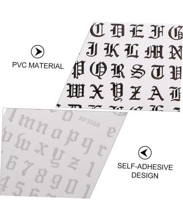 minkissy 20 Sets Nail Art Stickers Letter Nail Stickers Letter Stickers Nail DIY Decals Letters Stickers Nails Stickers White Letters Nail Stickers Halloween Nail Stickers Pvc Fashion - Buy Online on GoSupps.com