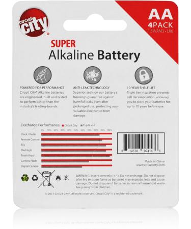 Buy Circuit City Essential 12 AA & 12 AAA High Performance Alkaline Batteries - 24 Pack for Optimal Performance | Fast International Shipping - Buy Online on GoSupps.com