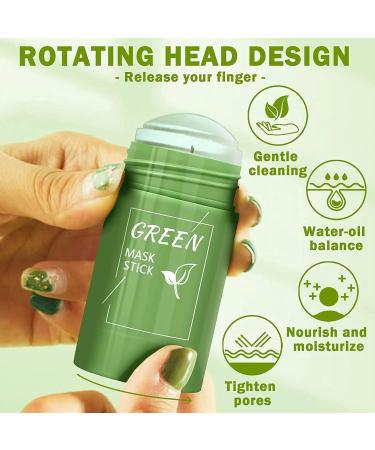 2-Pack Green Tea Purifying Clay Mask Stick - Deep Cleansing & Moisturizing for All Skin Types - Monte Luna - Buy Online on GoSupps.com