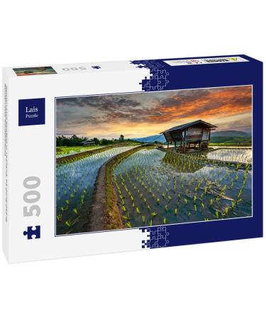 Lais Puzzle Rice Terrace Rice Field in Thailand Pa-pong-peang Rice Terrace Northern Thailand 500 pieces