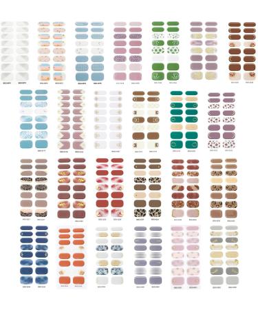 QHHVAIT Semi Cured Gel Nail Polish Stickers Fashion Design Classical Strips Waterproof Adhesive Full Wraps Gel Nail Art Stickers Style Bsg070 - Buy Online on GoSupps.com