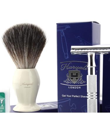 Men's Shaving Set - Pure Badger Hair Brush Bowl & Soap | Premium Grooming Gift - IA Brand - Buy Online on GoSupps.com