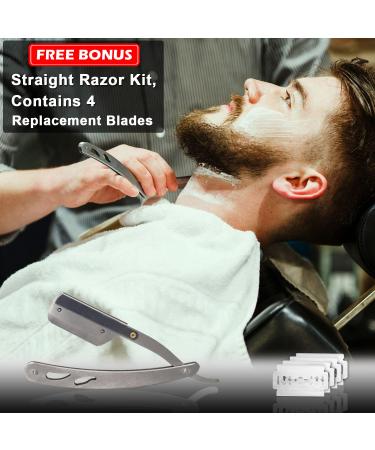 Straight Razor Shaving Kit with Soap, Cream, Brush & Bowl - Father s Day Gift for Men - Sweat Orange - Buy Online on GoSupps.com