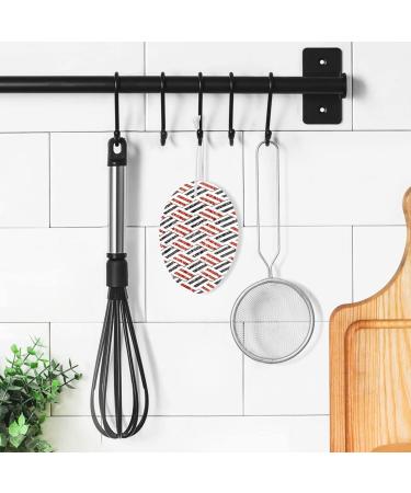 3-Pack Cleaning Kitchen Sponges Oval Colorblock Stripe Black & Red Kitchen Cellulose Dishwashing Wood Pulp Cotton one sizex3 Colorblock Stripe Black & Red - Buy Online on GoSupps.com