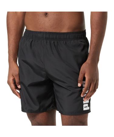 PUMA Men's Mid Shorts Swim Trunks L Black