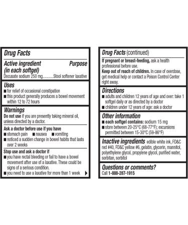 Stool Softener Laxative Softgels 100mg (140 SoftGels) with Luall Sticker - Buy Now! - Buy Online on GoSupps.com