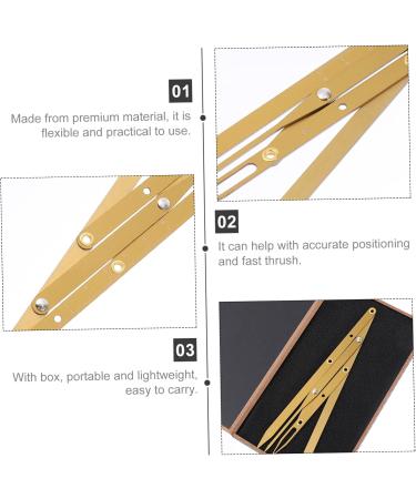 Mipcase Eyebrow Scale Make up Kit Calipers T Tool Eyebrow Drawing Tool Second Generation Eyebrow Shape Set 1 count (Pack of 1) Golden - Buy Online on GoSupps.com