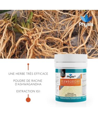 Ashwagandha Physis Tablets | 60 Tablets | 2000mg High Strength | Ashwagandha Pure KSM 66 Root Extract Supplement | Body & Cognition Supports | Vegan - Buy Online on GoSupps.com