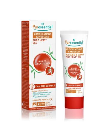 Puressentiel - Articulations et Muscles - Gel Pure Heat aux 14 Huiles Essentielles - Effet Chauffant Naturel - Aide soulager les douleurs musculaires et articulaires - Dos bras cuisses - 80 ml 80 ml (Lot de 1)