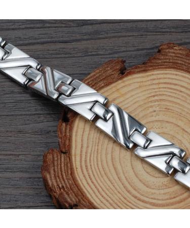 Stainless Steel Magnetic Anklet 24cm for Arthritis Pain Relief - Health Gift (Silver-2) | International Shipping Available - Buy Online on GoSupps.com